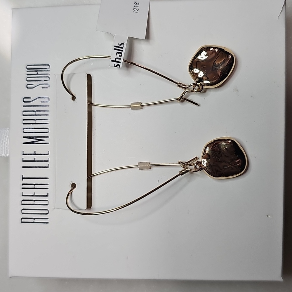 Robert Lee Morris Sculpted Goldtone Earrings